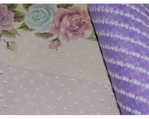 Фатин в горошек 15см* 1м, цв. фиолетовый