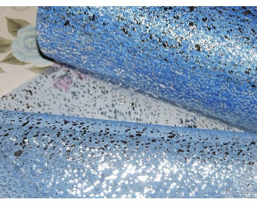 Фатин "Капли" 15 см*1м, цв. синий