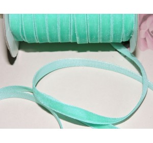 Бархатная лента 0,7 см, цв. аквамарин - 1м