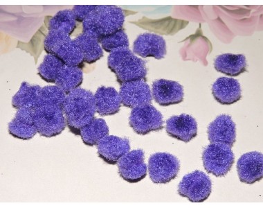 Помпоны 10 мм, цв. сиреневый - 10шт