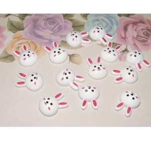 Кабошон "Зайчик" 23*17 мм - 1шт (БРАК )