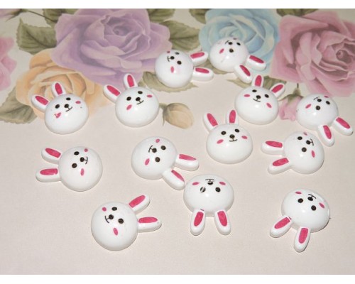 Кабошон "Зайчик" 23*17 мм - 1шт (БРАК )