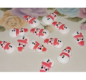 .Кабошон "Снеговик" 24*15мм - 1шт