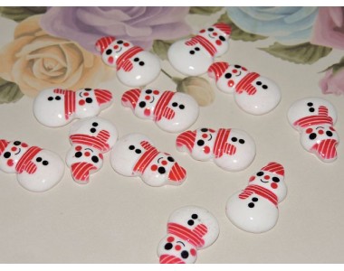 .Кабошон "Снеговик" 24*15мм - 1шт