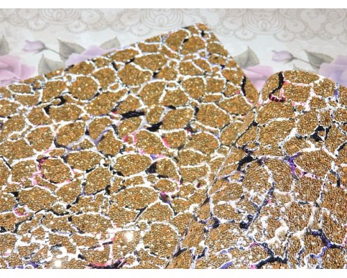 Козжам "Пайетки-узор",  цв. золото