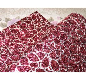 Козжам "Пайетки-узор",  цв.  малиновый