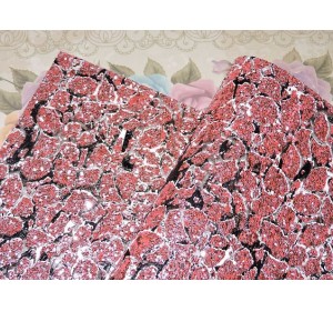 Козжам "Пайетки-узор",  цв.  розовый