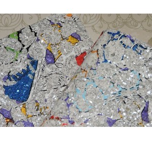 Козжам "Пайетки-узор",  цв.  белый