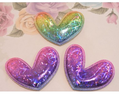 Патч голографик "Сердце" 5,5*4.5 см №4 - 1шт
