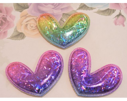 Патч голографик "Сердце" 5,5*4.5 см №4 - 1шт