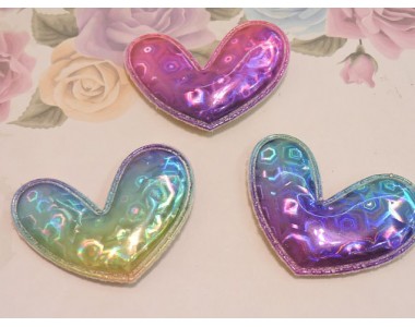 Патч голографик "Сердце" 5,5*4.5 см №9 - 1шт