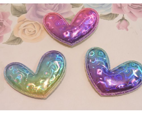 Патч голографик "Сердце" 5,5*4.5 см №9 - 1шт