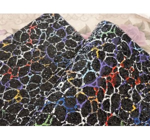 Кожзвм "Пайетки-узор", цв. черный