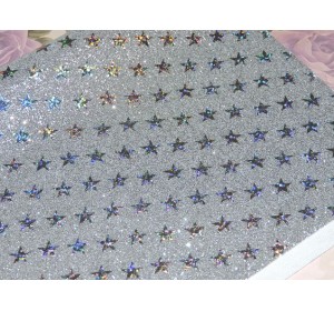 Козжам " Глиттер-звездочки", цв. серебро