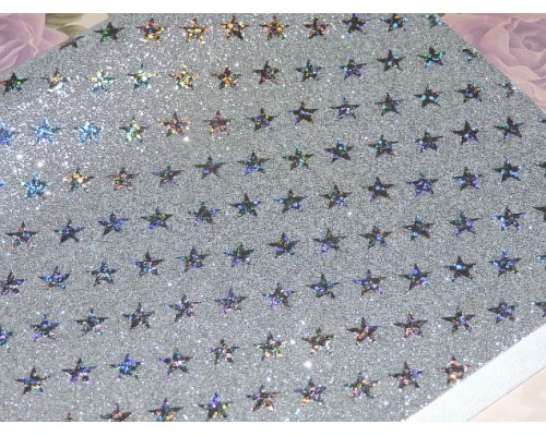 Козжам " Глиттер-звездочки", цв. серебро