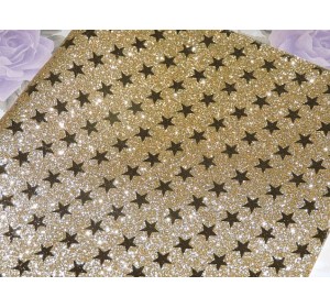 Козжам " Глиттер-звездочки", цв. золото