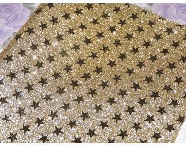 Козжам " Глиттер-звездочки", цв. золото
