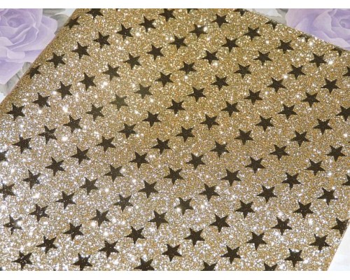 Козжам " Глиттер-звездочки", цв. золото
