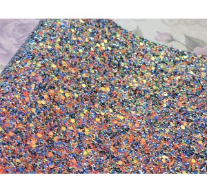 Кожзам "Пайетки", цв. мультиколор 1