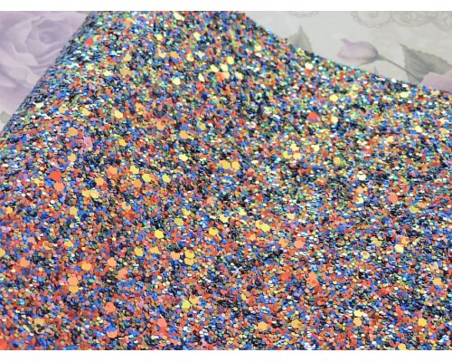 Кожзам "Пайетки", цв. мультиколор 1