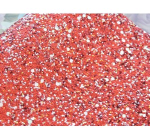 Кожзам "Пайетки", цв. красный