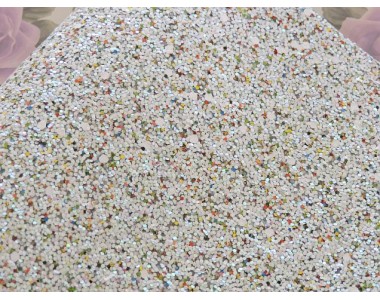 Кожзам "Пайетки ", цв. белый хамелеон 232-91 Кожзам декоративный