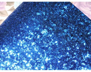 Кожзам "Пайетки ", цв. синий 232-263 Кожзам декоративный