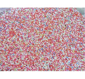 Кожзам "Пайетки ", цв.  фукси мультиколор