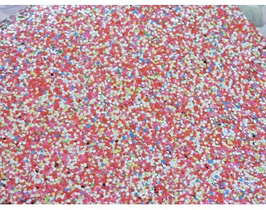 Кожзам "Пайетки ", цв.  фукси мультиколор 232-265 Кожзам декоративный