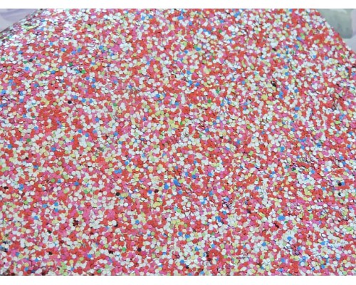 Кожзам "Пайетки ", цв.  фукси мультиколор