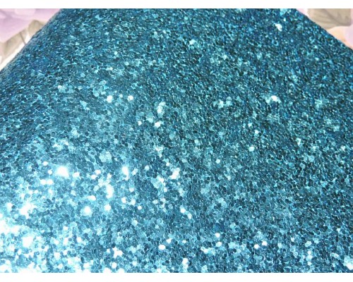 Кожзам "Пайетки ", цв.  голубой