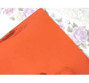 Кожзам "Зеркальный", цв. красный