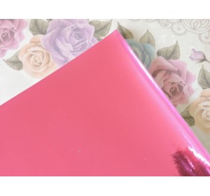 Кожзам "Зеркальный", цв.  фукси