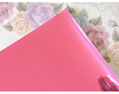 Кожзам "Зеркальный", цв.  фукси