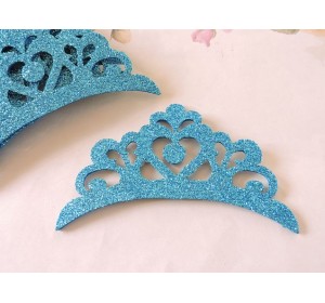 Заготовка "Корона 6" 10*6см, цв. бирюзовый - 1 шт