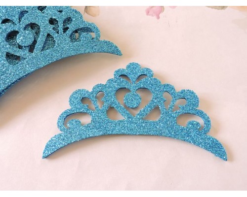 Заготовка "Корона 6" 10*6см, цв. бирюзовый - 1 шт