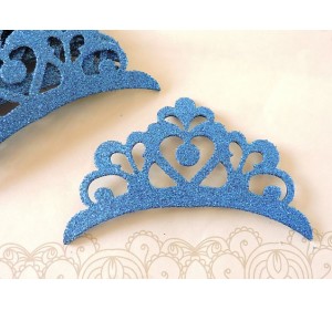 Заготовка "Корона 6" 10*6см, цв. синий - 1 шт