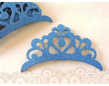 Заготовка "Корона 6" 10*6см, цв. синий - 1 шт