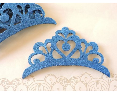 Заготовка "Корона 6" 10*6см, цв. синий - 1 шт