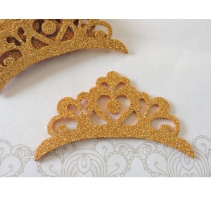 Заготовка "Корона 6" 10*6см, цв. золото - 1 шт