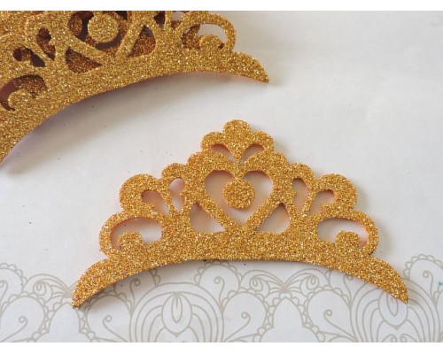 Заготовка "Корона 6" 10*6см, цв. золото - 1 шт