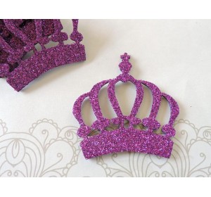 Заготовка "Корона 7" 5*5 см, цв. фиолетовый - 1 шт