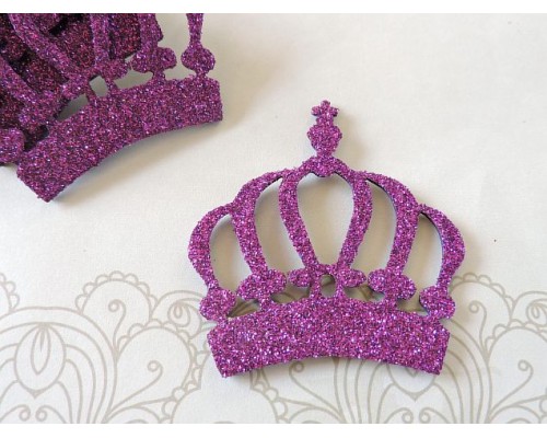 Заготовка "Корона 7" 5*5 см, цв. фиолетовый - 1 шт