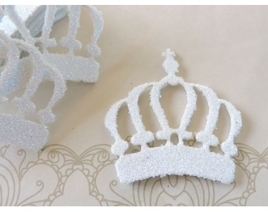 Заготовка "Корона 7" 5*5 см, цв. белый - 1 шт