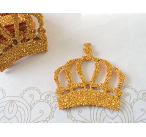 Заготовка "Корона 7" 5*5 см, цв. золото - 1 шт