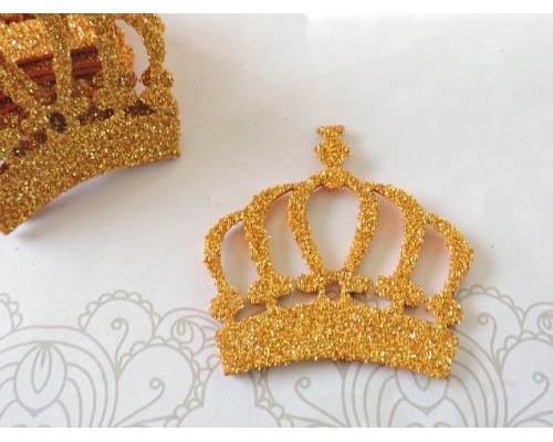 Заготовка "Корона 7" 5*5 см, цв. золото - 1 шт