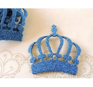 Заготовка "Корона 7" 5*5 см, цв. синий  - 1 шт