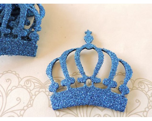 Заготовка "Корона 7" 5*5 см, цв. синий  - 1 шт