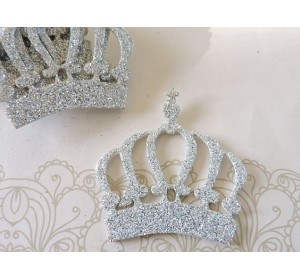 Заготовка "Корона 7" 5*5 см, цв. серебро - 1 шт