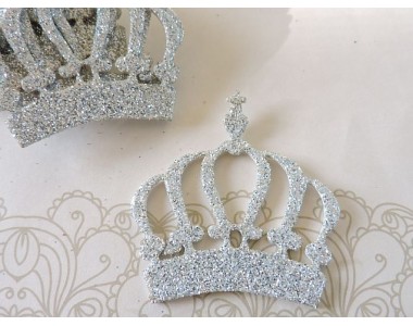 Заготовка "Корона 7" 5*5 см, цв. серебро - 1 шт